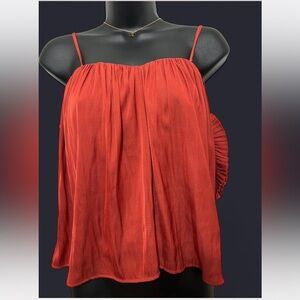 Gianni Bini Orange Red Off the Shoulders Top